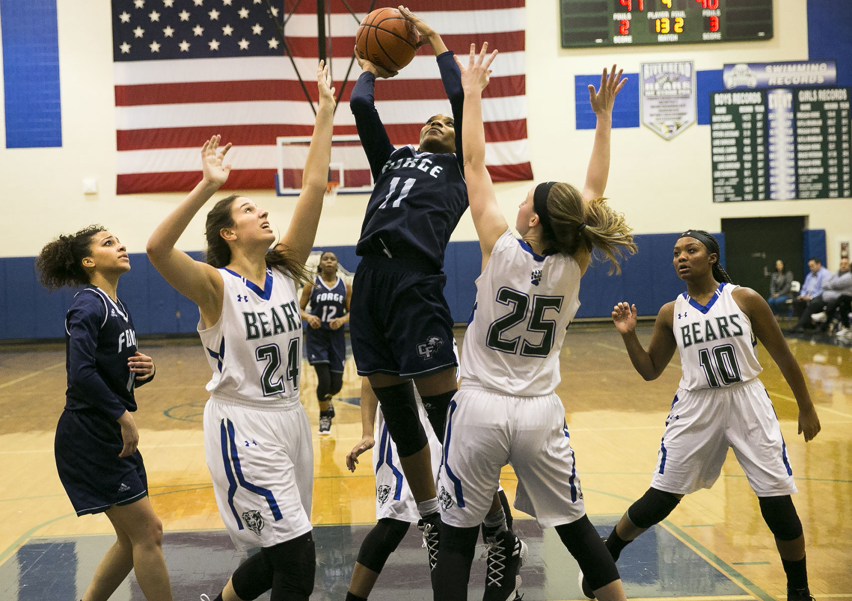 Colonial Forge at Riverbend girls basketball